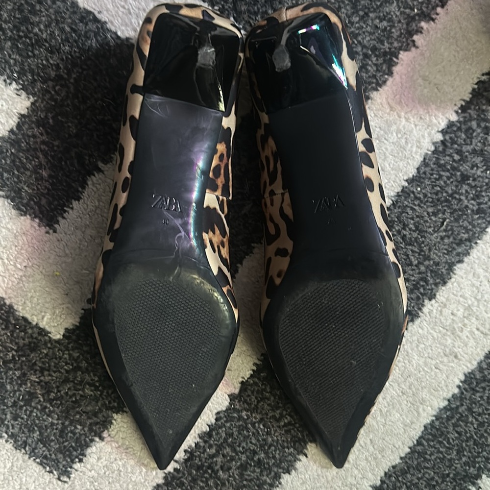 ZARA leopard kitten heel size 9/40 - Picture 3 of 4